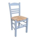 ΣΙΦΝΟΣ Καρέκλα Οξιά Βαφή Εμποτισμού Λάκα Γκρι, Κάθισμα Ψάθα 41x45x88cm