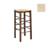 ΤΑΒΕΡΝΑΣ Σκαμπό BAR, Οξιά Άβαφο με Ψάθα Αβίδωτη 35x35x80cm