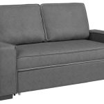 ALISON Καναπές - Κρεβάτι Σαλονιού - Καθιστικού, Pu-Nabuk Γκρι 176x102x91 Κρεβάτι:137x190x45