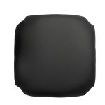 ΤΑΠΕΤΣΑΡΙΑ Σκαμπό Καφενείου, Pu Μαύρο 35x35x5cm