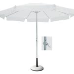 ΟΜΠΡΕΛΑ Αλουμινίου Σκελετός Άσπρο - Ύφασμα Άσπρο Φ 3m (H 2,4m)