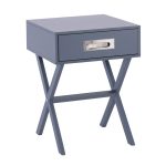 WICK Κομοδίνο Γκρι Λάκα MDF 40x40x55cm