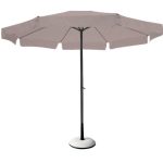 ΟΜΠΡΕΛΑ Σκελετός Αλουμινίου Βαφή Ανθρακί, Ύφασμα Μπεζ 3x3m (H 2,6m)