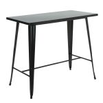 RELIX Τραπέζι Bar Μέταλλο Βαφή Μαύρο 120x60x103cm - Image 2