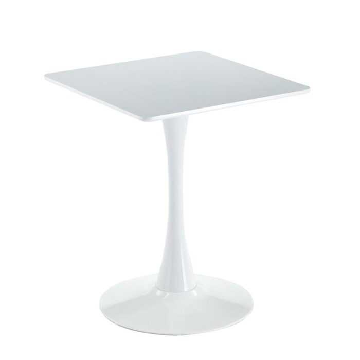 BREAK Τραπέζι MDF Άσπρο, Βάση Μέταλλο Βαφή Άσπρο 60x60cm H.75cm - Image 1