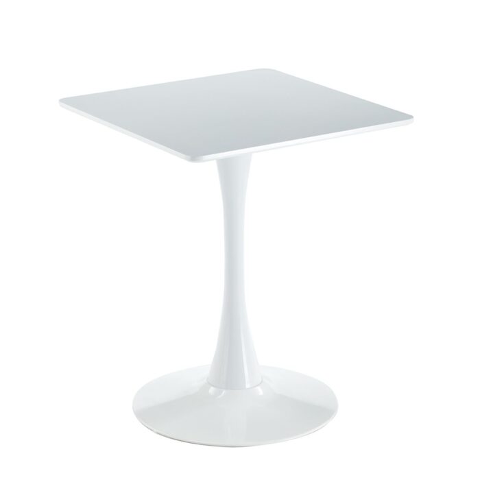 BREAK Τραπέζι MDF Άσπρο, Βάση Μέταλλο Βαφή Άσπρο 60x60cm H.75cm - Image 2