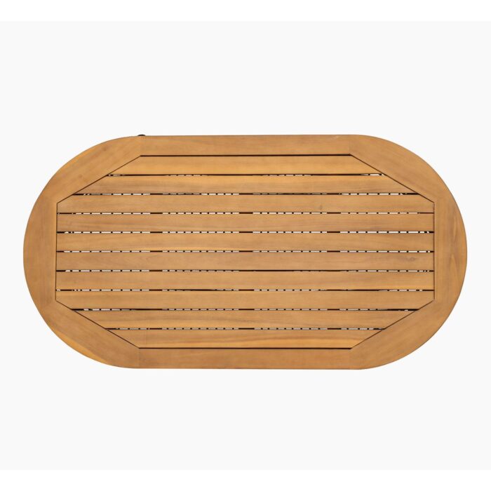 MARK Set Σαλόνι Κήπου 4τεμ, Acacia Φυσικό, Μαξιλάρια Μπεζ Rope Wicker Μπεζ 2 Πολυθρ+1 Καναπ+1 Τραπεζάκι - Image 8