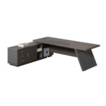 MASTER Γραφείο Αριστερή Γωνία, Απόχρωση Grey Walnut 180x90x75/180x50x62cm - Image 2