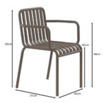 MODIAL Πολυθρόνα Μέταλλο Βαφή Cappuccino 60x51x82cm - Image 3