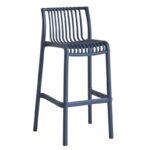 MODENA Σκαμπό Bar Στοιβαζόμενο PP-UV Protection Ανθρακί 50x43x76/100cm