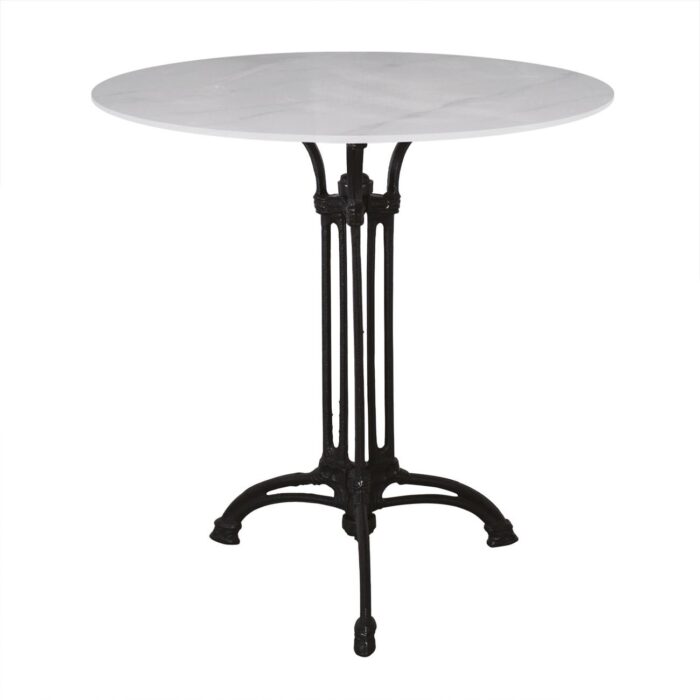 ΤΡΑΠΕΖΙ Sintered Stone-Μαντέμι Τρίνυχο, Επιφάνεια 11mm Απόχρωση White Marble Φ70  H73,5cm - Image 2