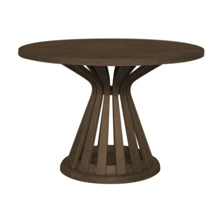 FABIO Τραπέζι Τραπεζαρίας, MDF Απόχρωση Καρυδί Φ120x75cm