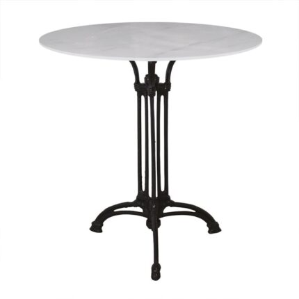 ΤΡΑΠΕΖΙ Sintered Stone-Μαντέμι Τρίνυχο, Επιφάνεια 11mm Απόχρωση White Marble Φ70  H73,5cm