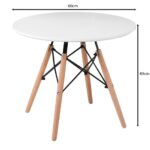 ART Wood Kid Τραπέζι Άσπρο MDF Φ60cm H.49cm - Image 3