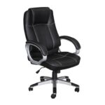 BF5450 Πολυθρόνα Γραφείου Διευθυντή, Pu Μαύρο 63x70x112/122cm