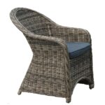 MONTANA Πολυθρόνα Τραπεζαρίας Κήπου ALU, Wicker Φ5mm Grey Brown,Μαξιλάρι Ανθρακί 60x72x85cm - Image 2