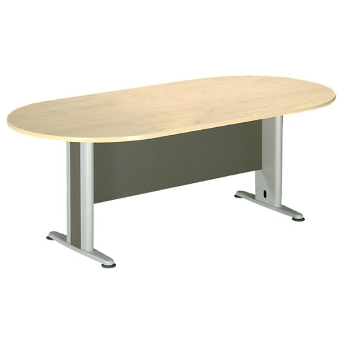 ΣΥΝΕΔΡΙΟΥ Τραπέζι Οβάλ Απόχρωση Dark Grey - Beech 240x120x75cm - Image 2
