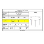 ART Τραπέζι Άσπρο MDF Φ60 H.70cm - Image 3