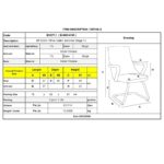 BF3300V Πολυθρόνα Γραφείου Επισκέπτη, Μέταλλο Βάση Χρώμιο PU Μπεζ 55x60x91cm - Image 3