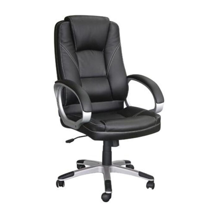 BF6950 Πολυθρόνα Γραφείου Διευθυντή, Pu Μαύρο 64x71x112/122cm - Image 2