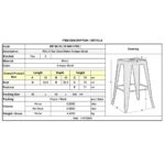 RELIX Σκαμπό Bar-Pro, Στοιβαζόμενο, Μέταλλο Βαφή Antique Black 43x43 H.76cm - Image 3