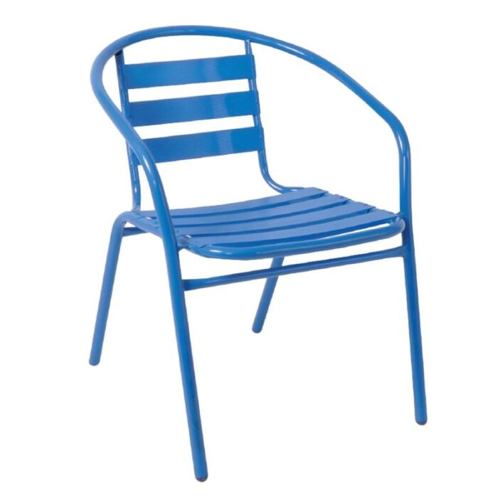 FUNKY Πολυθρόνα Μέταλλο - Αλουμίνιο Βαφή Μπλε 54x60x73cm - Image 1