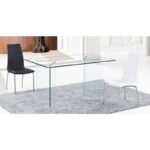 GLASSER Τραπέζι - Γραφείο Διάφανο Γυαλί 12mm 150x90x75cm