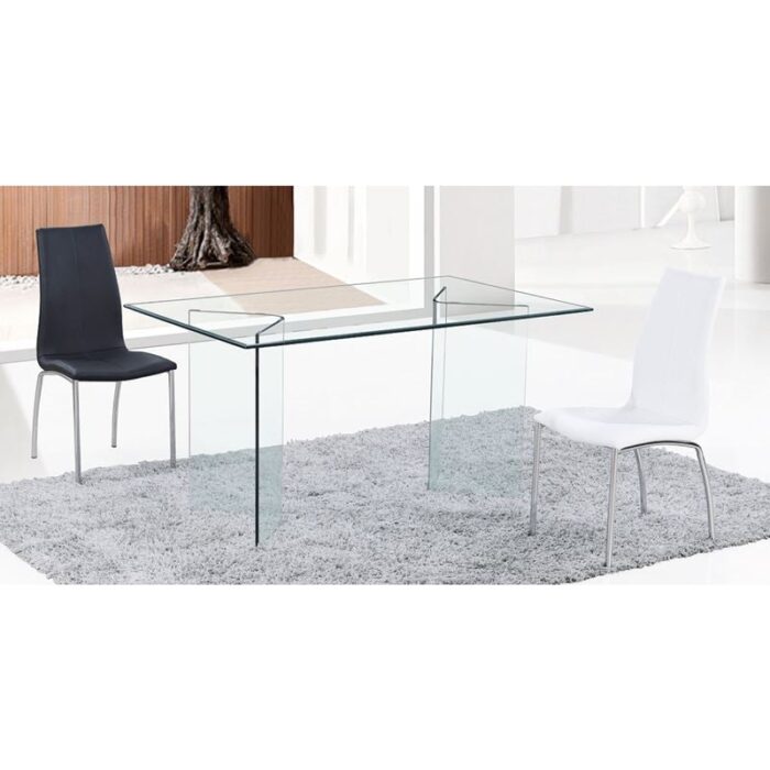 GLASSER Τραπέζι - Γραφείο Διάφανο Γυαλί 12mm 150x90x75cm - Image 1