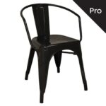 RELIX Πολυθρόνα-Pro, Μέταλλο Βαφή Μαύρο 52x49x72cm
