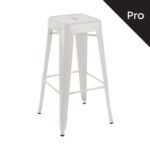 RELIX Σκαμπό Bar-Pro, Στοιβαζόμενο, Μέταλλο Βαφή Άσπρο 43x43 H.76cm