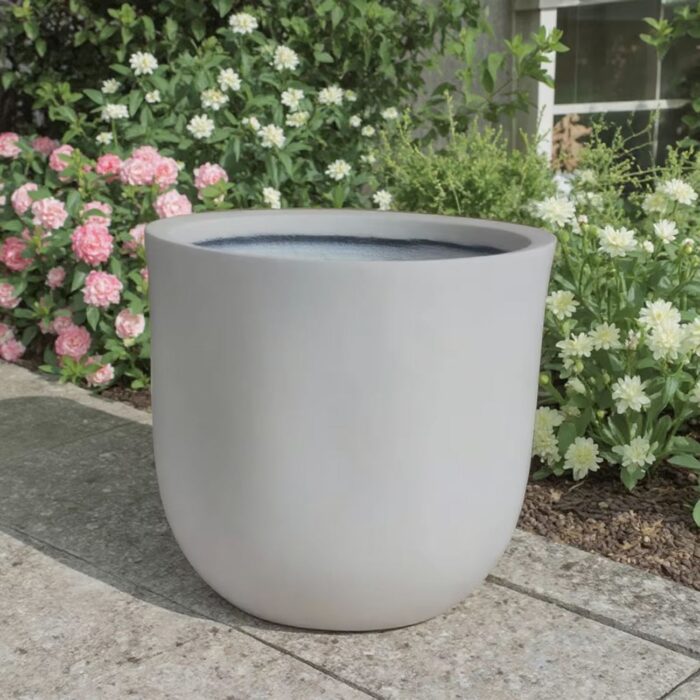 FLOWER POT-18 Απόχρωση Ivory White Φ37x35cm - Image 3