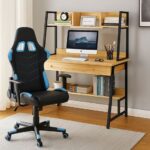 STUDENT-1 Set Γραφείο Η/Υ Sonoma - Μαύρο + Πολυθρόνα Gaming Μαύρο - Μπλε Desk:120x48x73 Chair:67x69x124