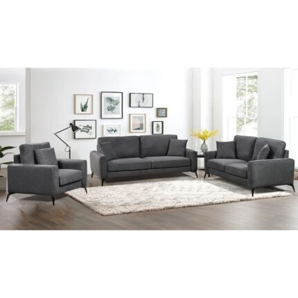 TIPO Set Σαλόνι - Καθιστικό 3θέσιος + 2θέσιος + Πολυθρόνα Ύφασμα Γκρι Set: 3Seater+2Seater+1Seater