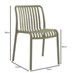 MODA-H Καρέκλα Στοιβαζόμενη, PP - UV Protection, Απόχρωση Πράσινο 52x57x80cm - Image 3