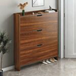 Παπουτσοθήκη MDF - Melamine Απόχρωση Καρυδί 80x17x115cm - Image 2