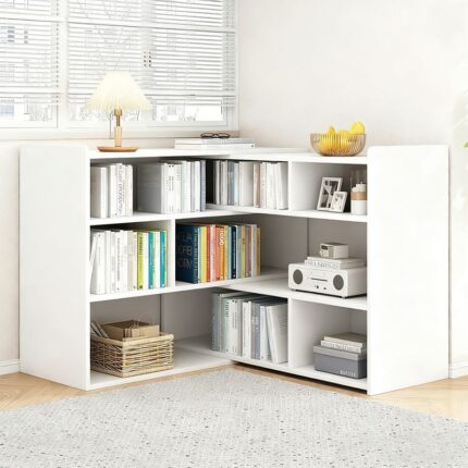 MULTI Βιβλιοθήκη πολλαπλών διαστάσεων, Απόχρωση Άσπρο 80/150x24x90cm