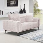 SEVILLE Kαναπές 2Θέσιος Σαλονιού - Καθιστικού, Teddy Ύφασμα Μπεζ 165x94x90cm